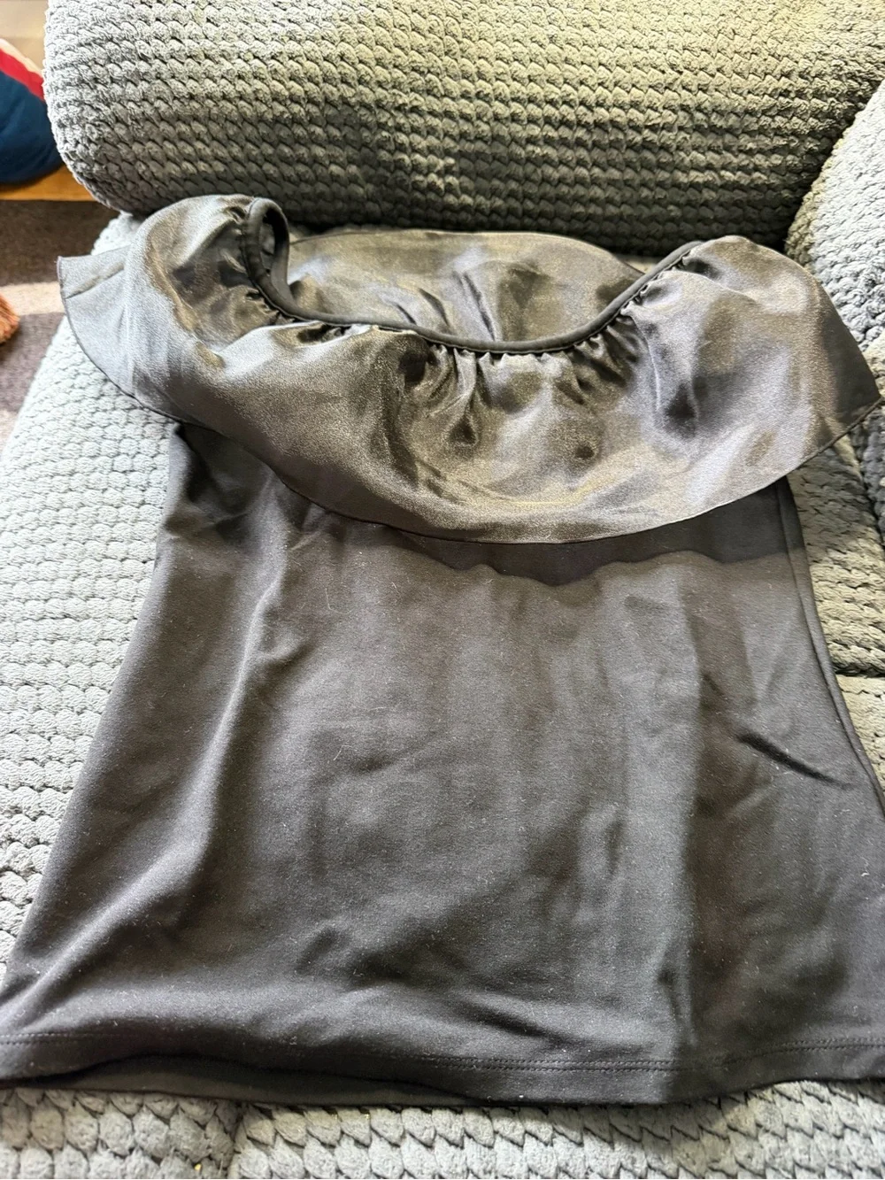 J. Crew Black Women's Top with Crew Neck
